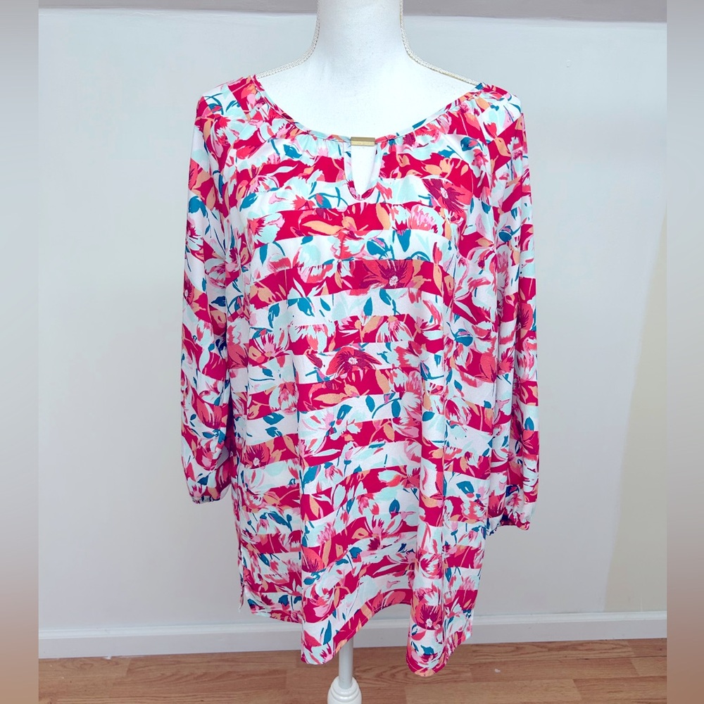 5 for $25 Jacklyn Smith Long Sleeve Colorful Blouse size XL
